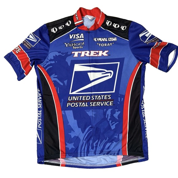 Pearl Izumi Tops - VTG Pearl Izumi Cycling Jersey Men's Medium USPS Trek Lance Armstrong 3/4 Zip FS